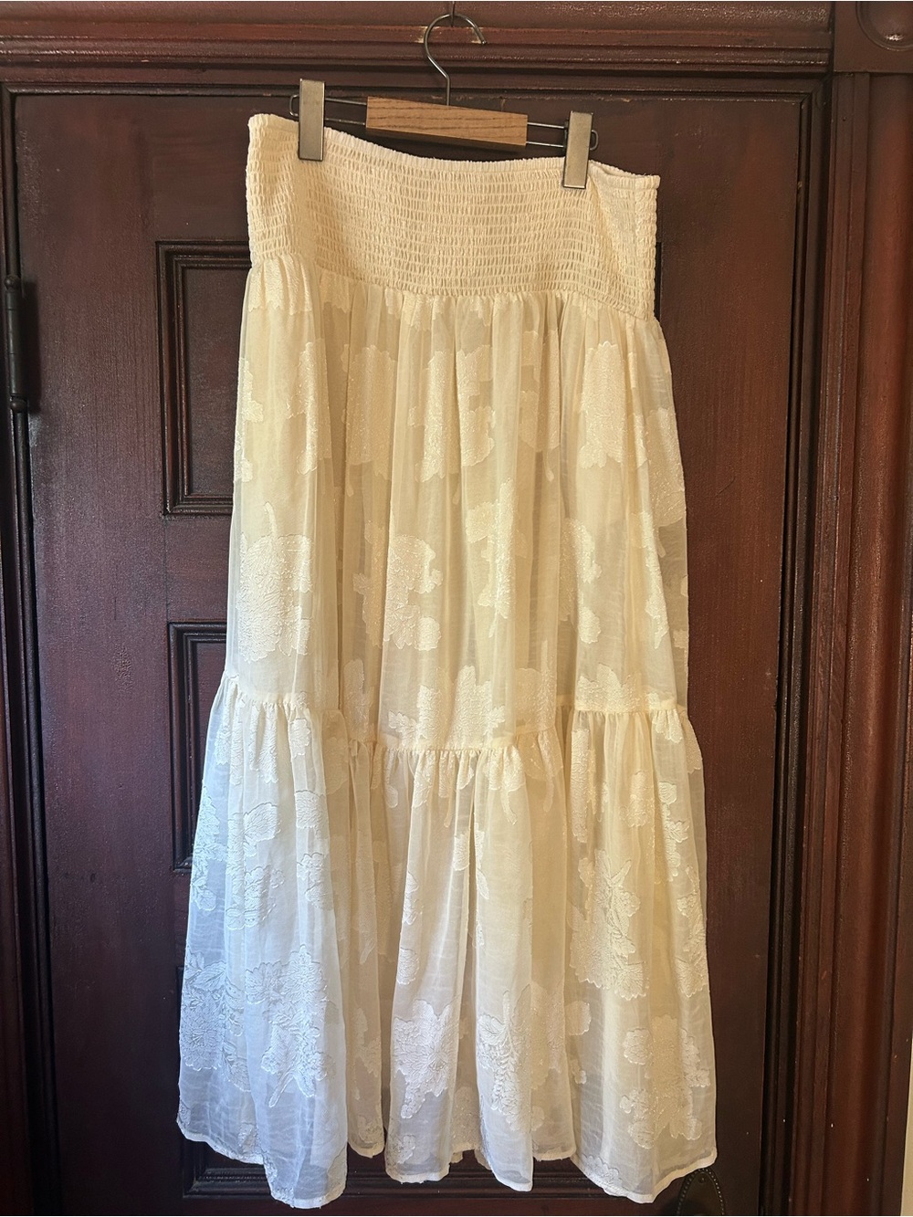 Free People On the Horizon Jacquard Matching Maxi Skirt Set Boho Cottage Floral - Picture 7 of 9